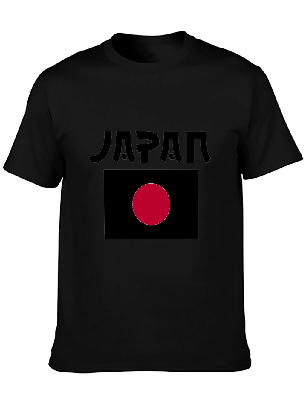 Japan Flag Graphic Black T-Shirt