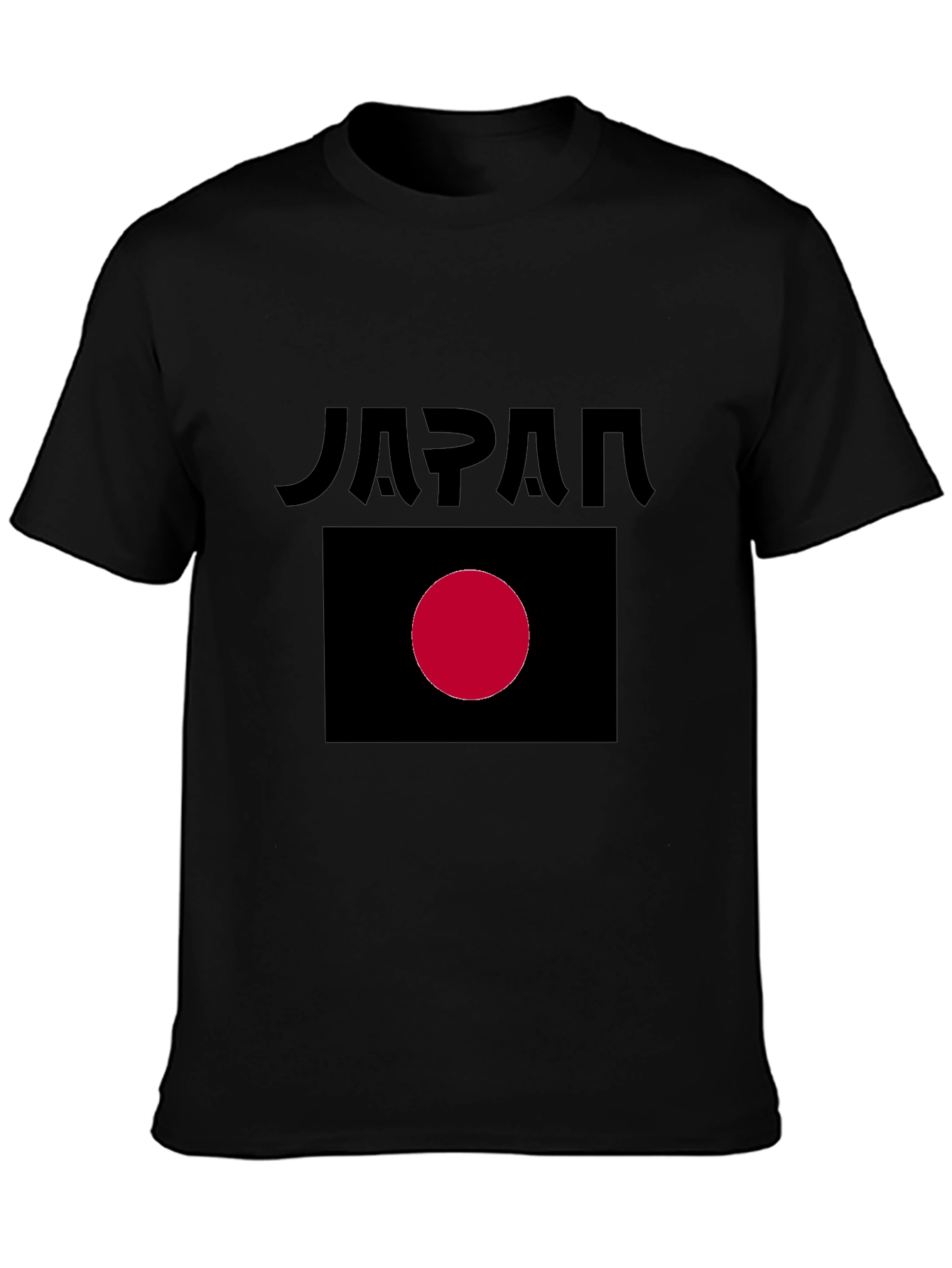 Japan Flag Graphic Black T-Shirt