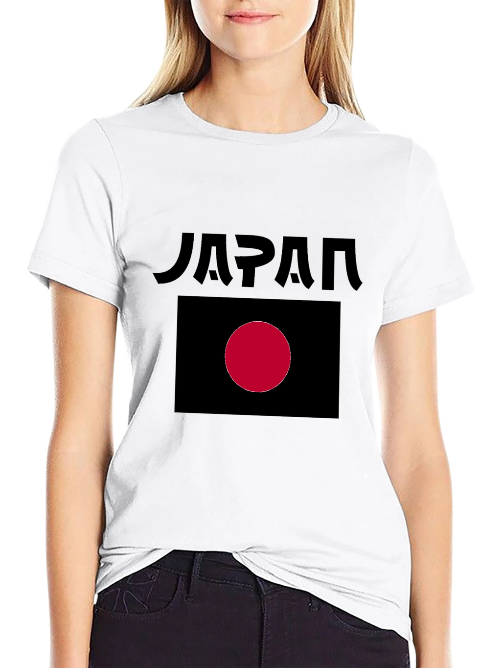 Japan Flag Graphic Black T-Shirt