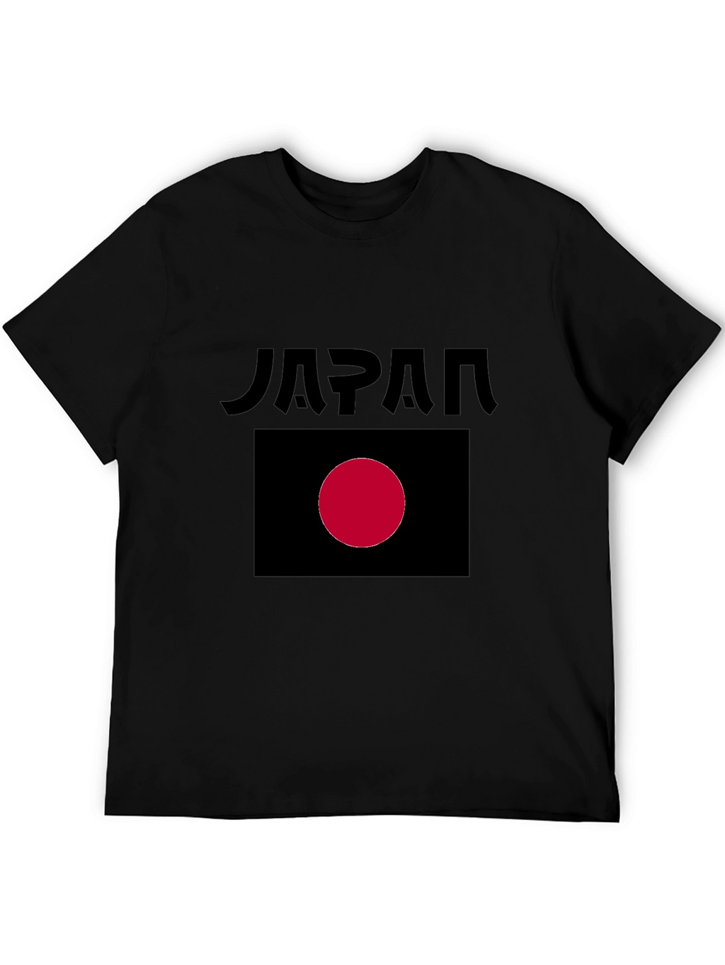 Japan Flag Graphic Black T-Shirt