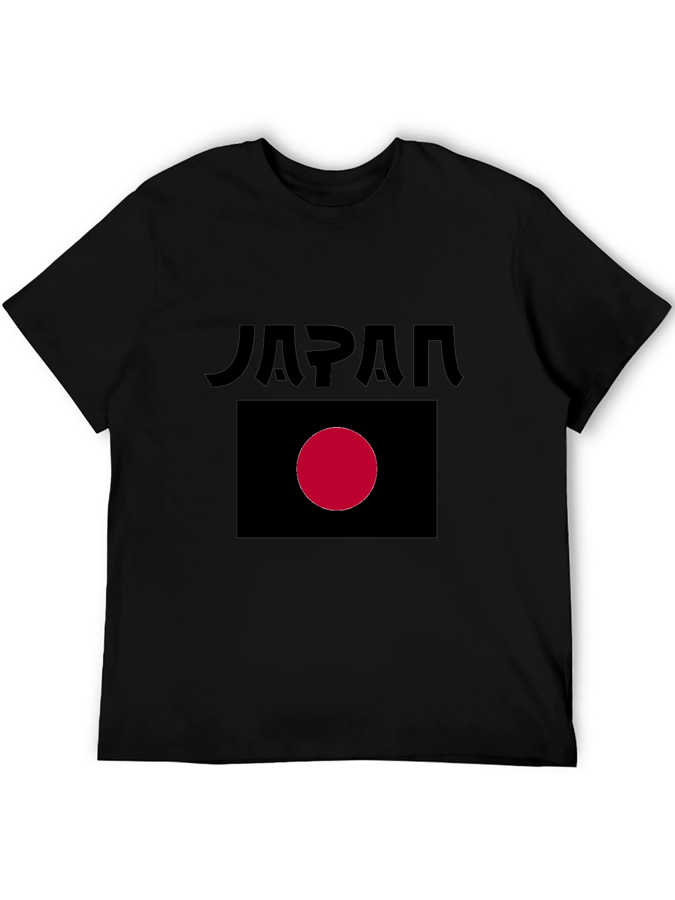 Japan Flag Graphic Black T-Shirt