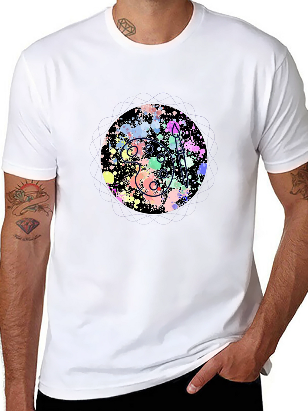 Artist Palette Graphic Tee - Black