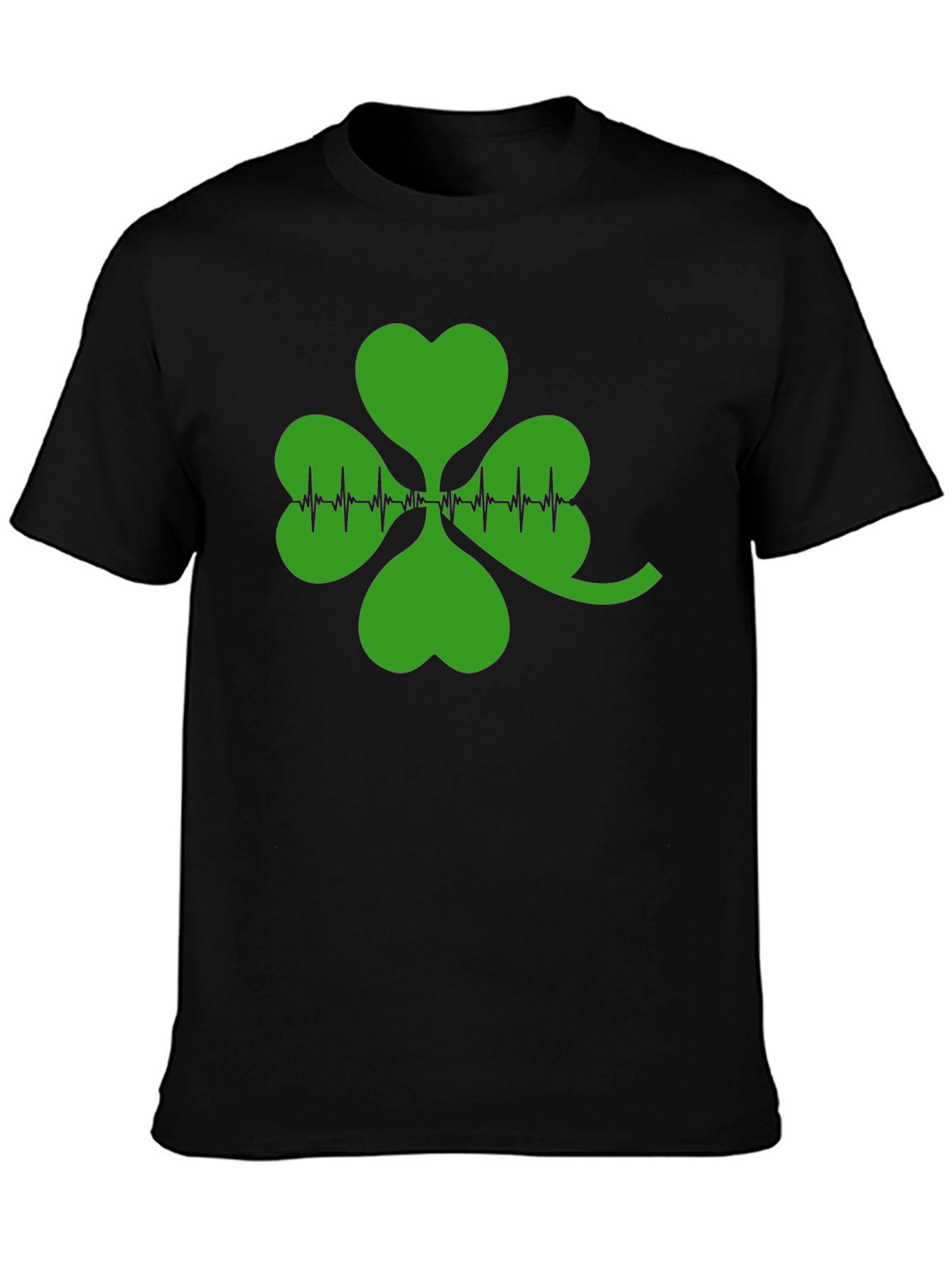 St. Patricks Day Shamrock Heartbeat T-Shirt