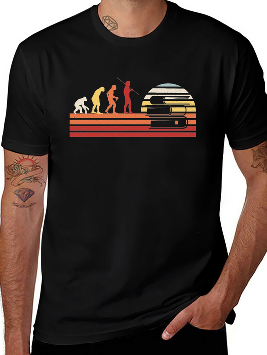 Evolution of Reader T-Shirt - Black Retro Design