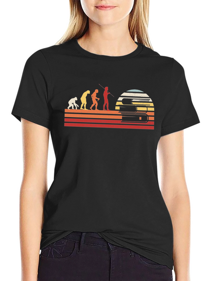 Evolution of Reader T-Shirt - Black Retro Design