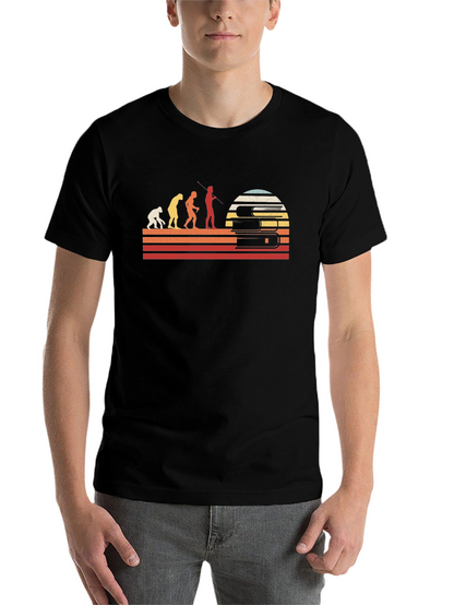 Evolution of Reader T-Shirt - Black Retro Design