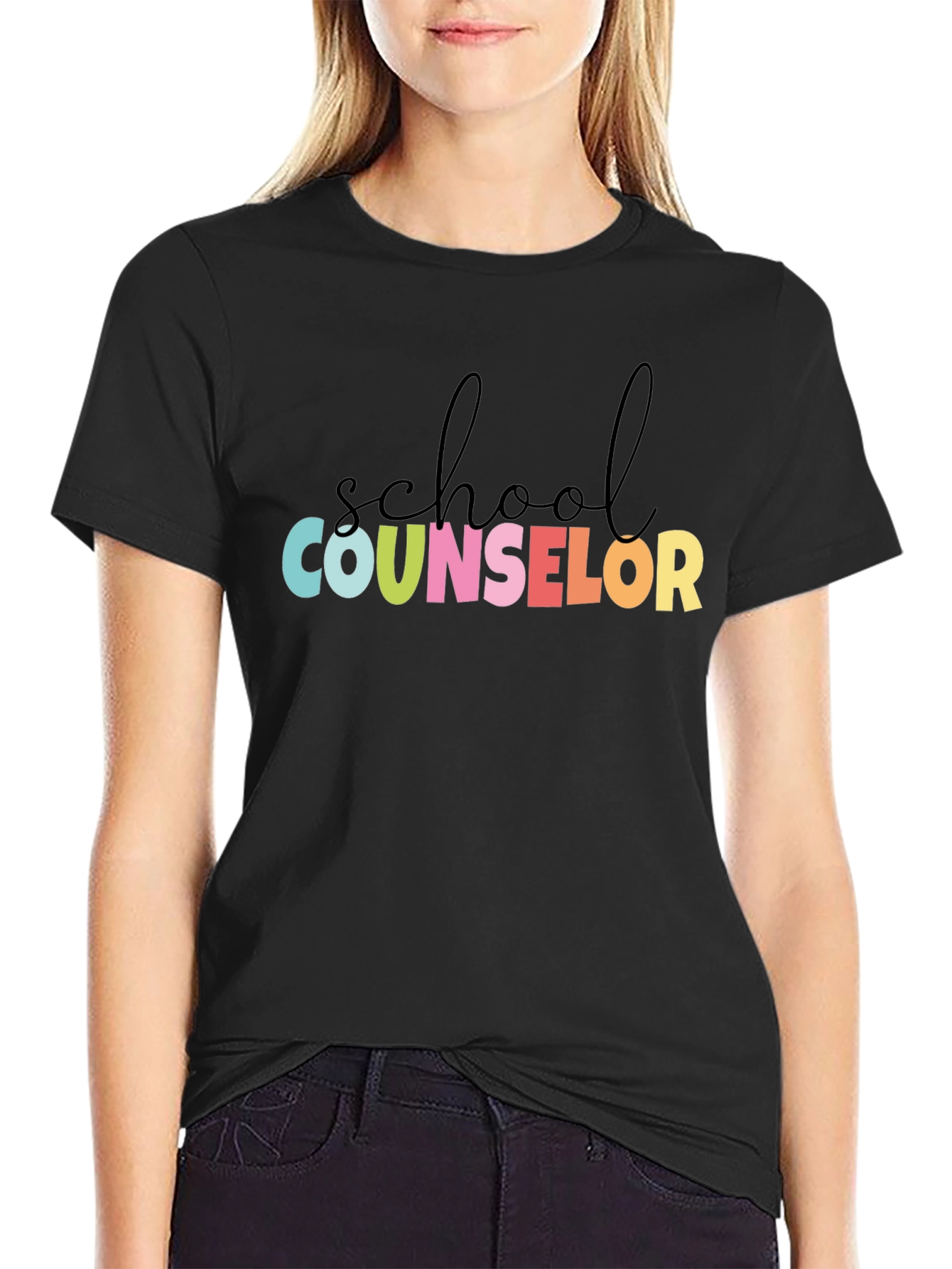 School Counselor Graphic Tee - Unisex Black T-Shirt
