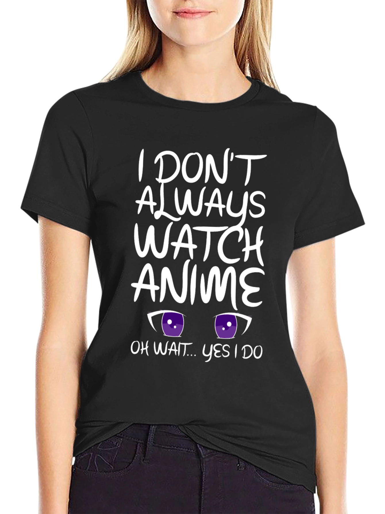 Anime Lover Black T-Shirt Funny Graphic Tee