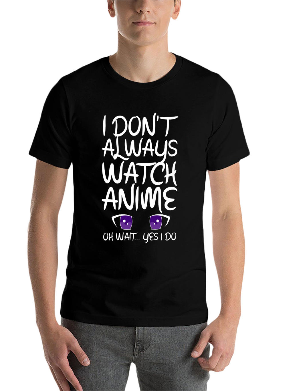 Anime Lover Black T-Shirt Funny Graphic Tee