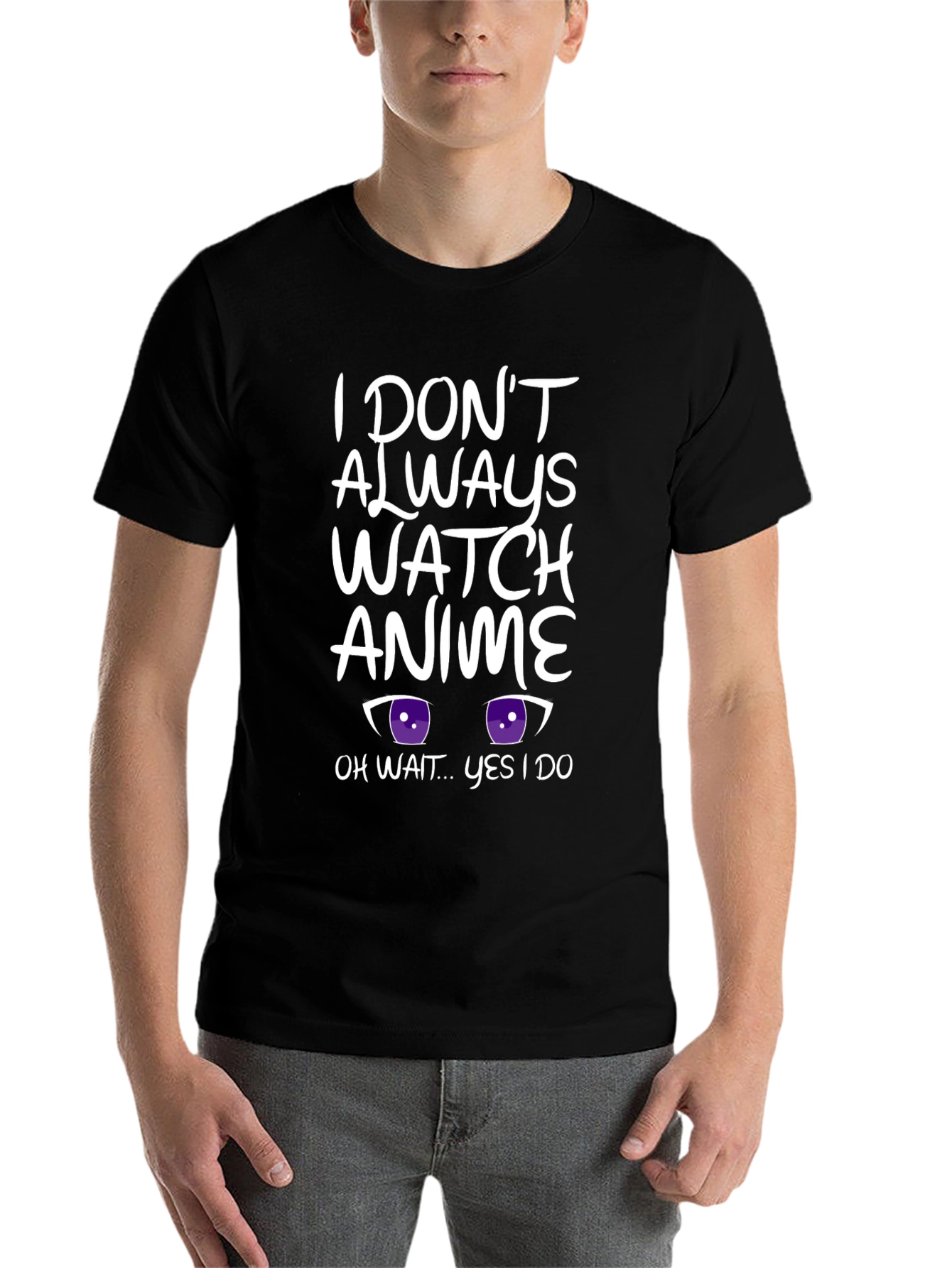 Anime Lover Black T-Shirt Funny Graphic Tee