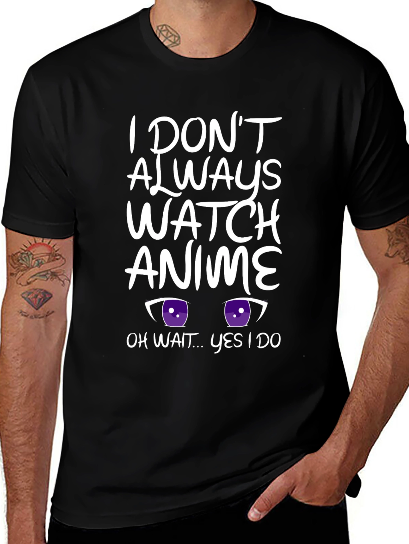 Anime Lover Black T-Shirt Funny Graphic Tee