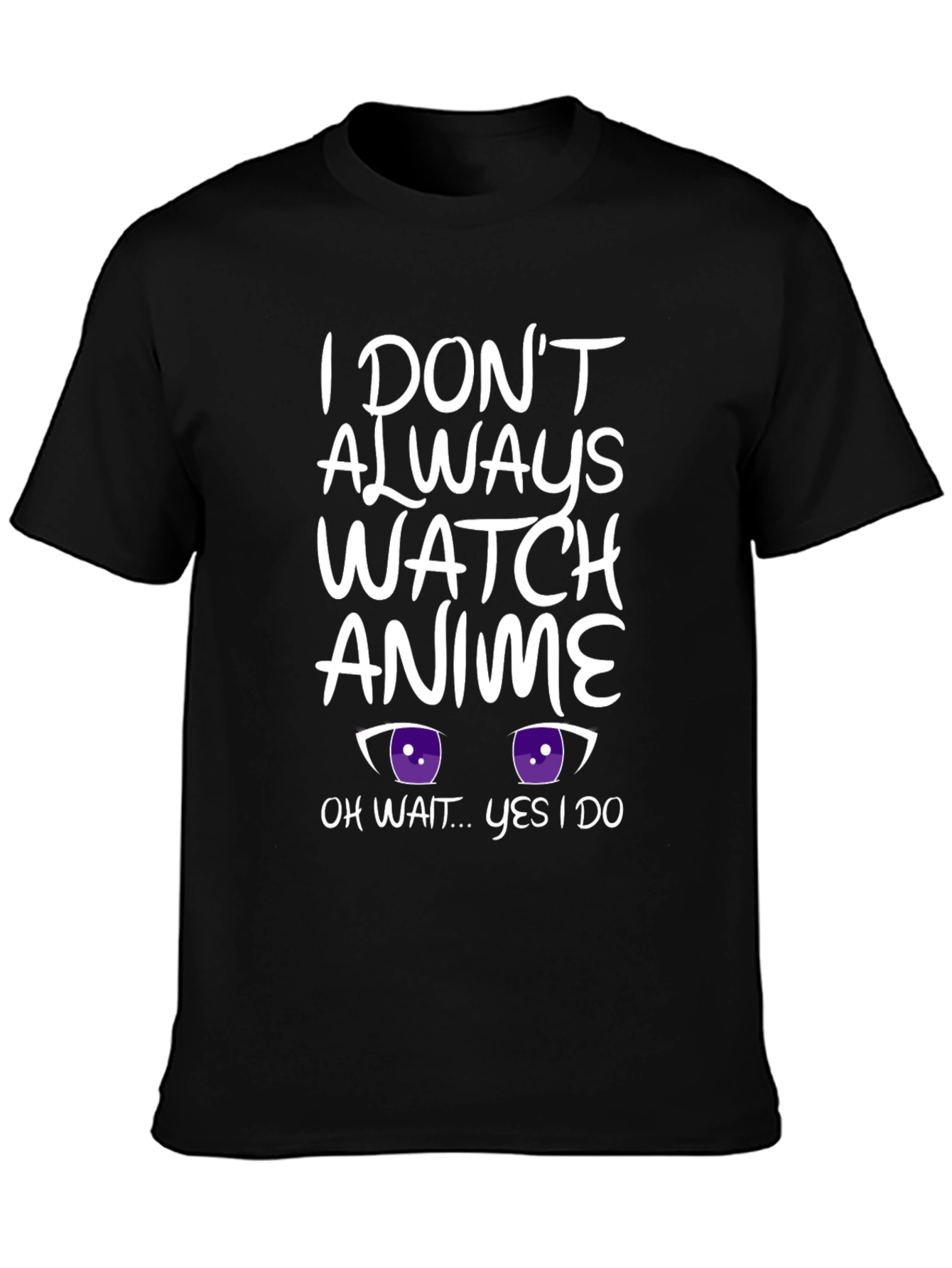 Anime Lover Black T-Shirt Funny Graphic Tee