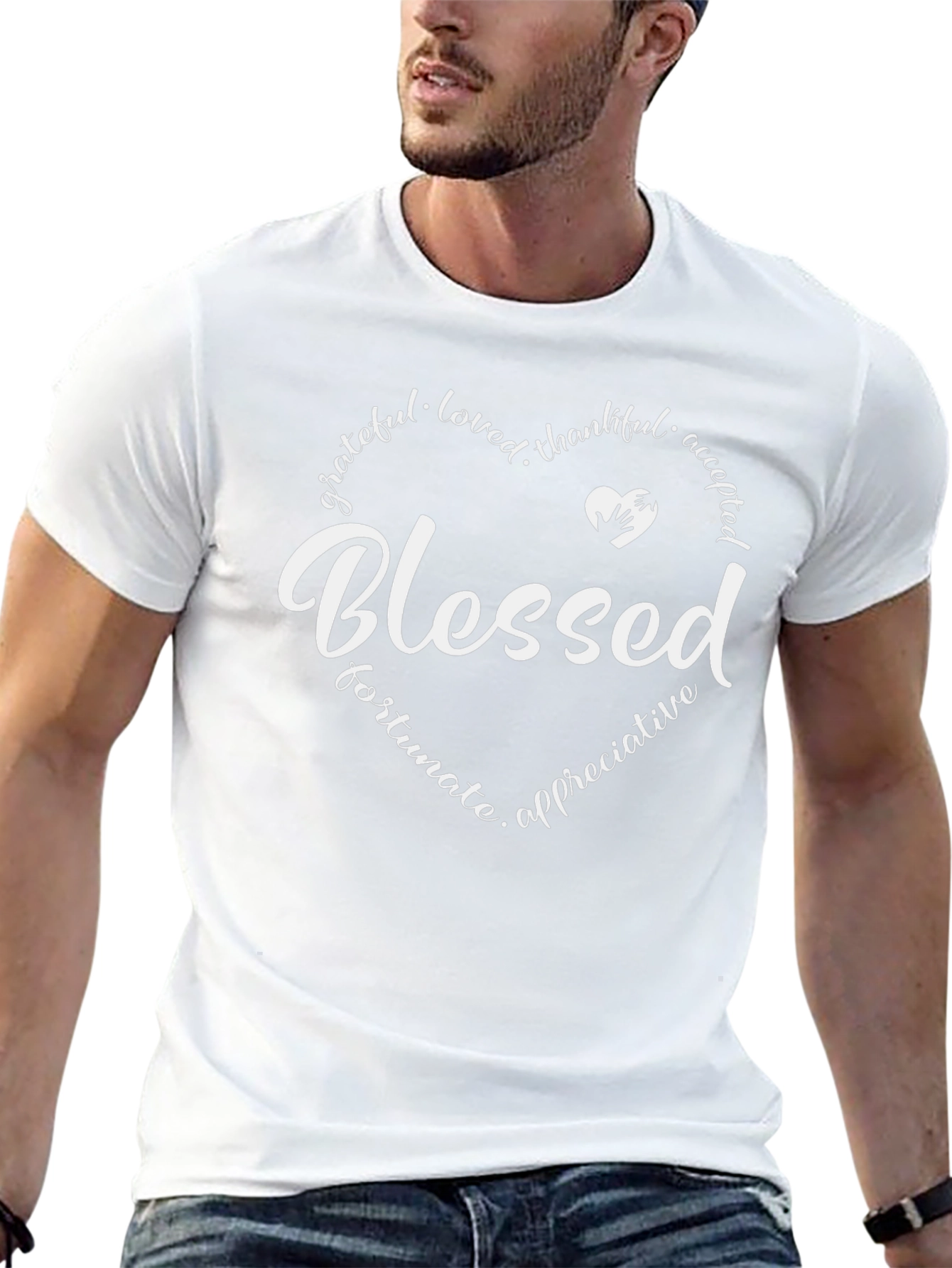 Blessed Heart Graphic Tee - Mens Comfort Fit