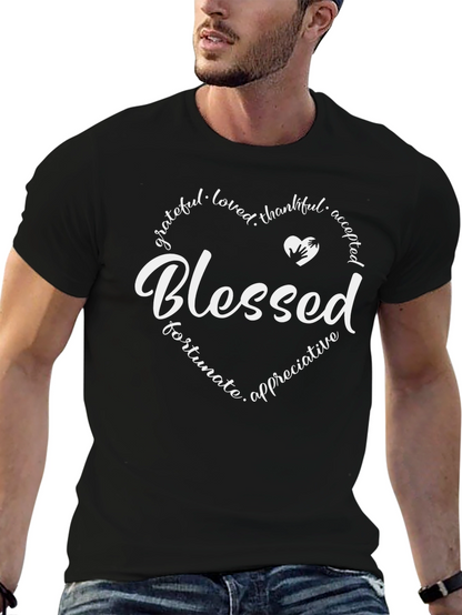 Blessed Heart Graphic Tee - Mens Comfort Fit