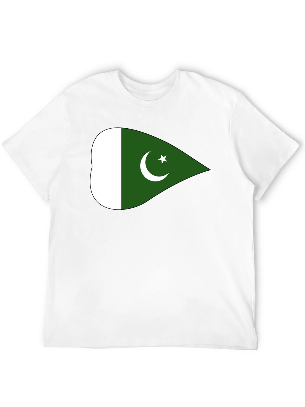Pakistan Flag T-Shirt - Black Crew Neck Cotton Tee