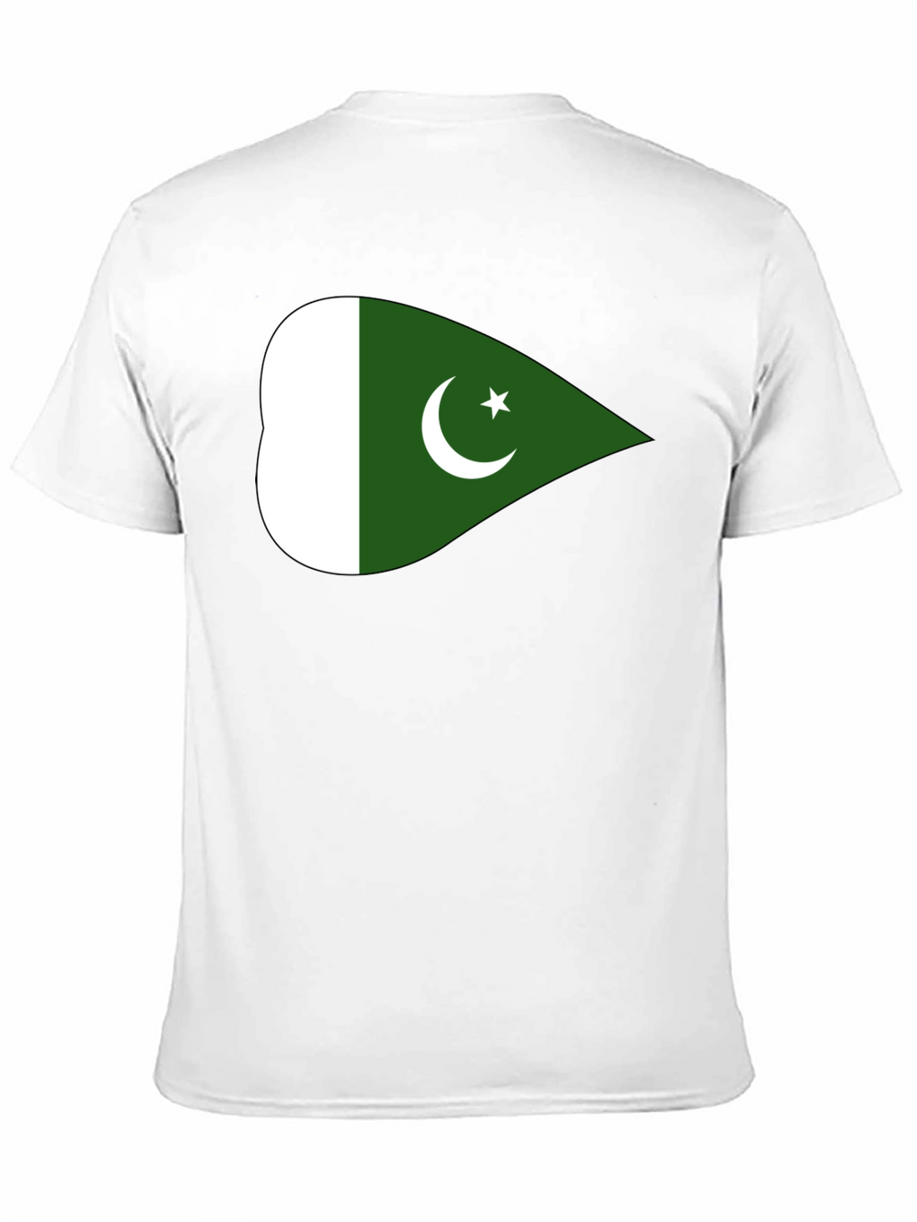 Pakistan Flag T-Shirt - Black Crew Neck Cotton Tee