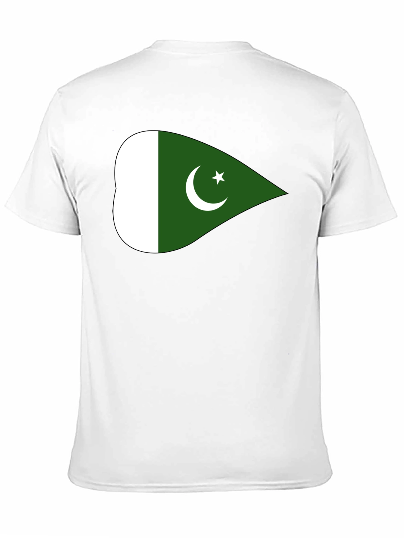 Pakistan Flag T-Shirt - Black Crew Neck Cotton Tee