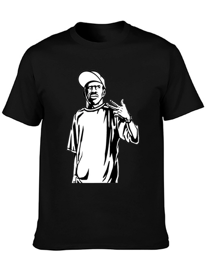 Black T-Shirt with Graphic Print