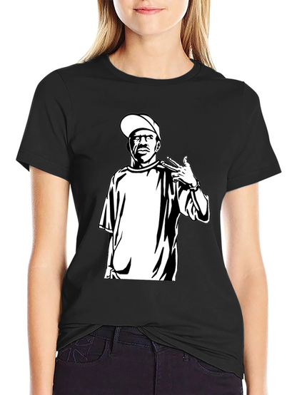 Black T-Shirt with Graphic Print