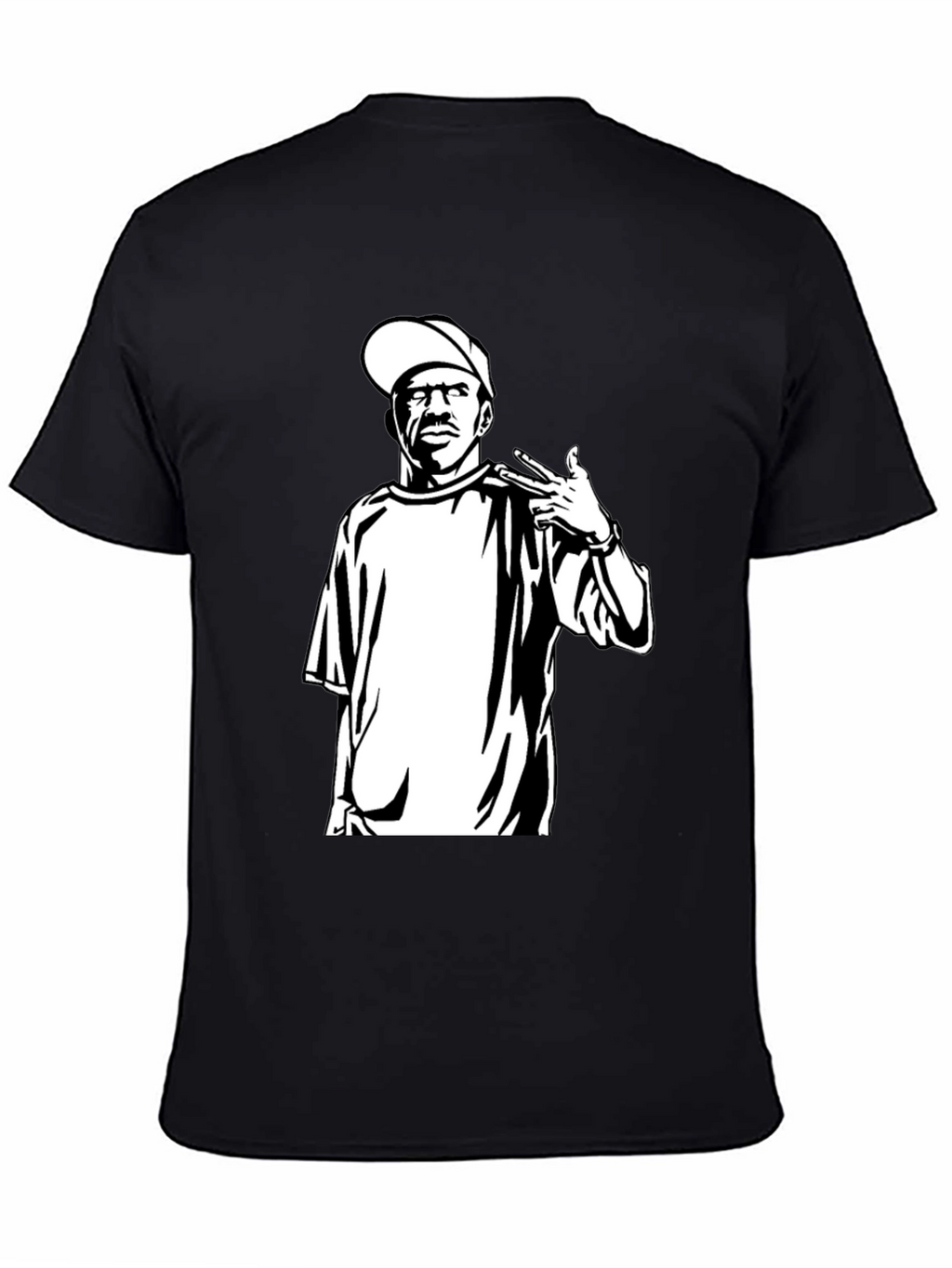 Black T-Shirt with Graphic Print