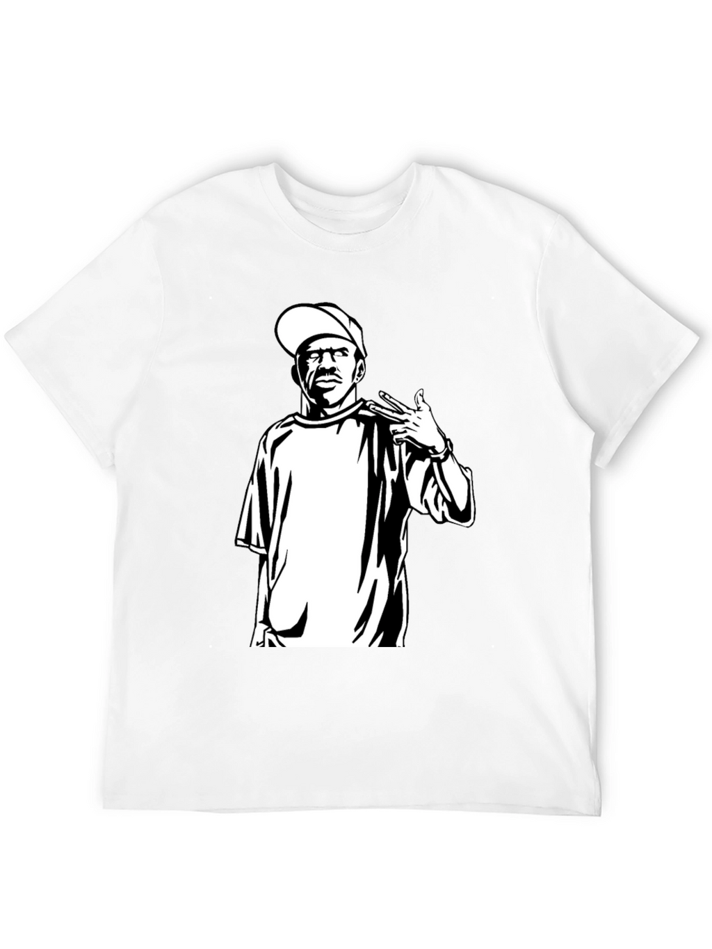 Black T-Shirt with Graphic Print