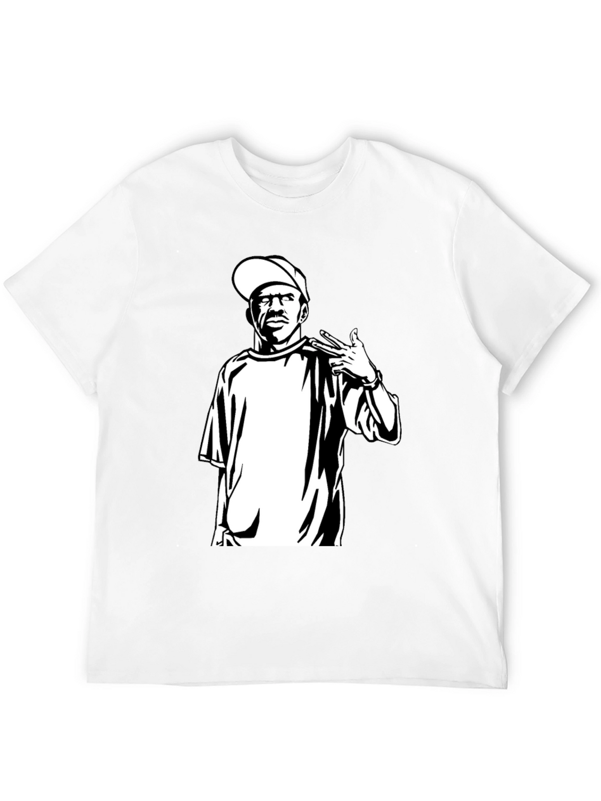Black T-Shirt with Graphic Print