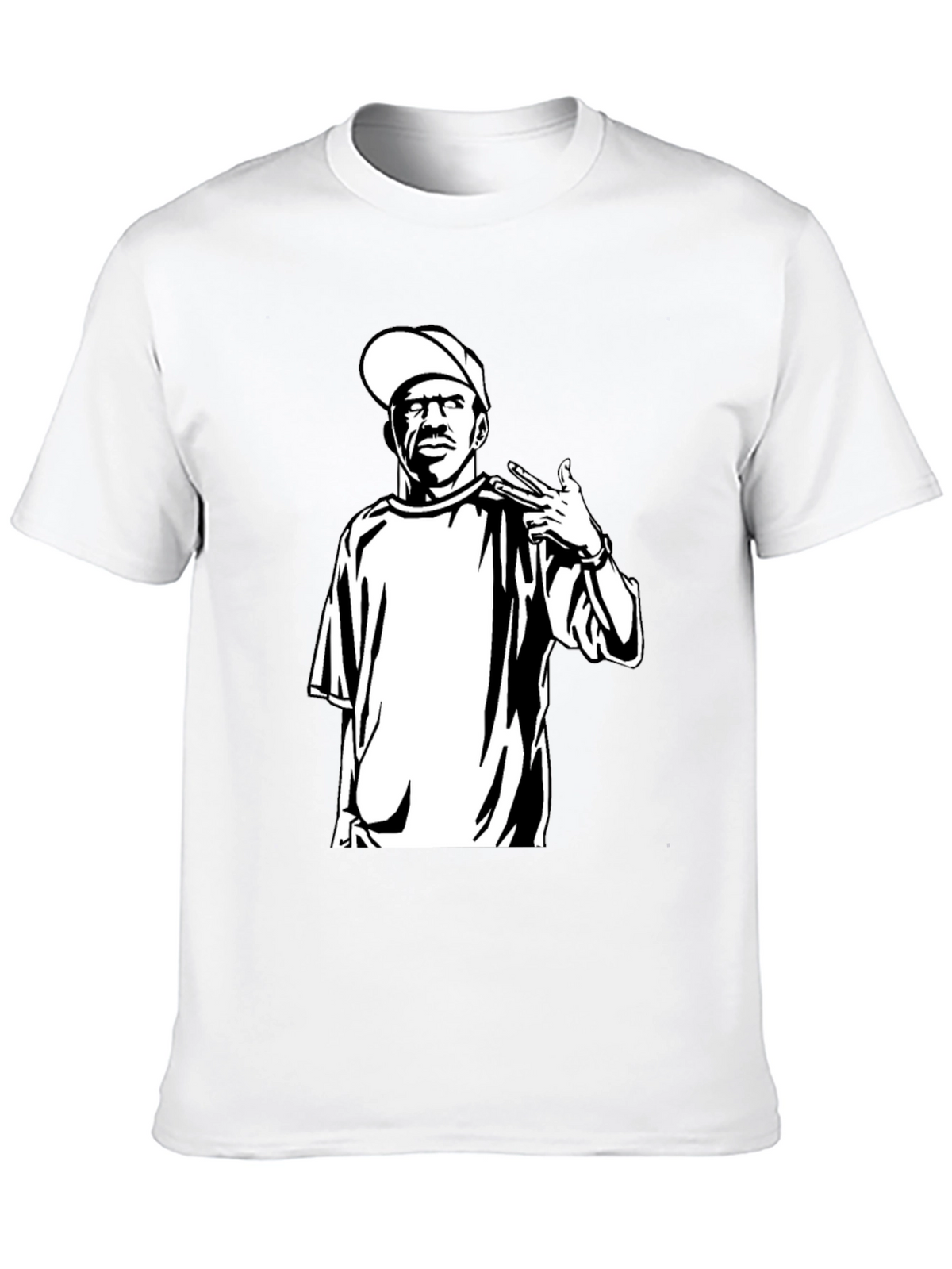 Black T-Shirt with Graphic Print