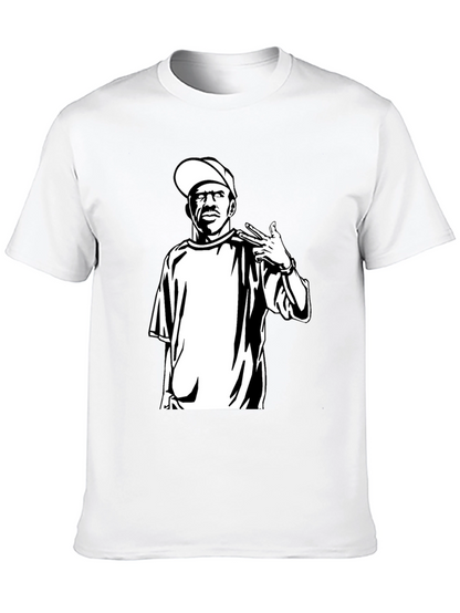 Black T-Shirt with Graphic Print