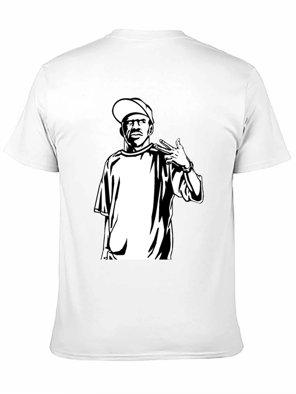 Black T-Shirt with Graphic Print