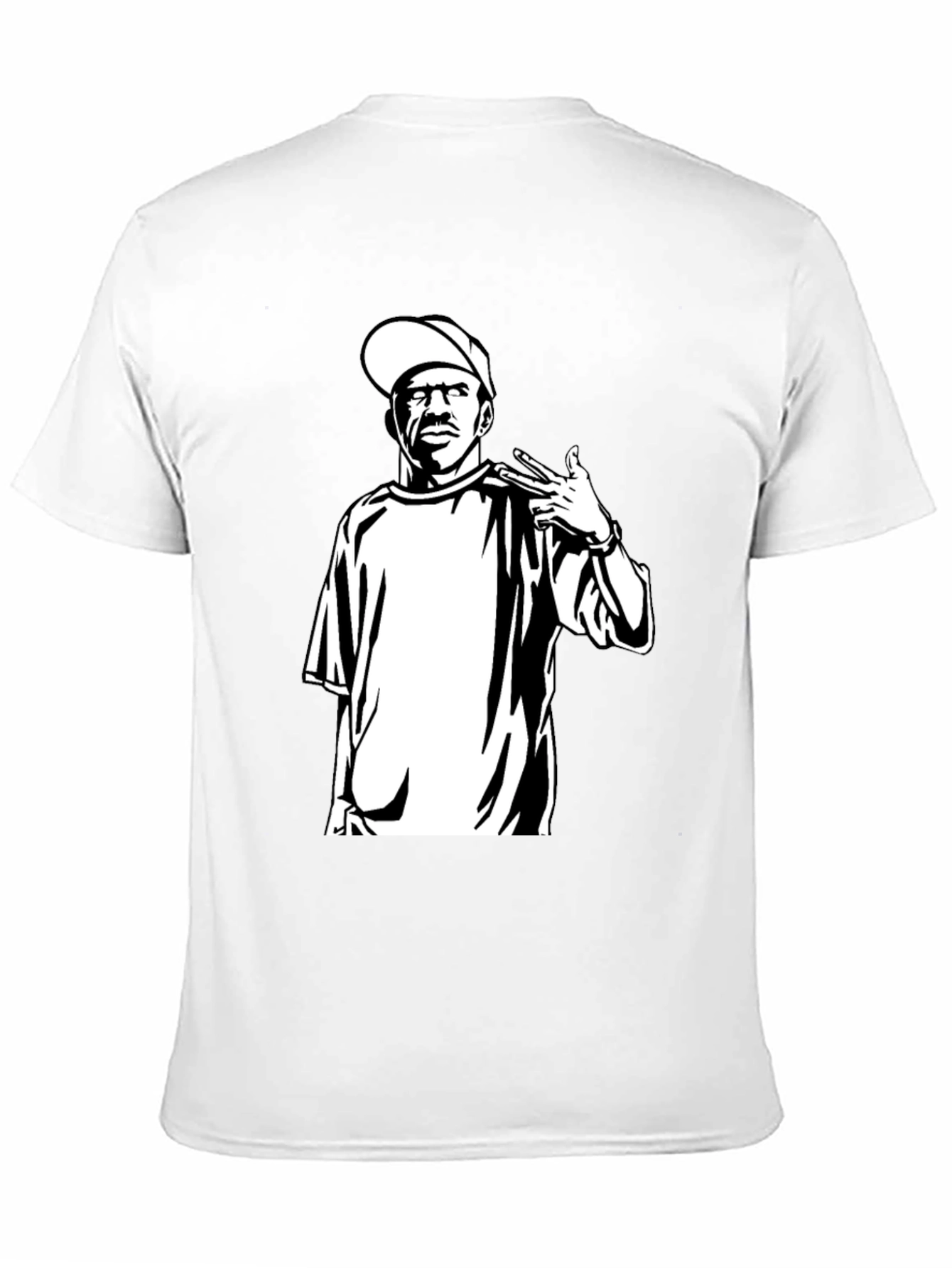 Black T-Shirt with Graphic Print