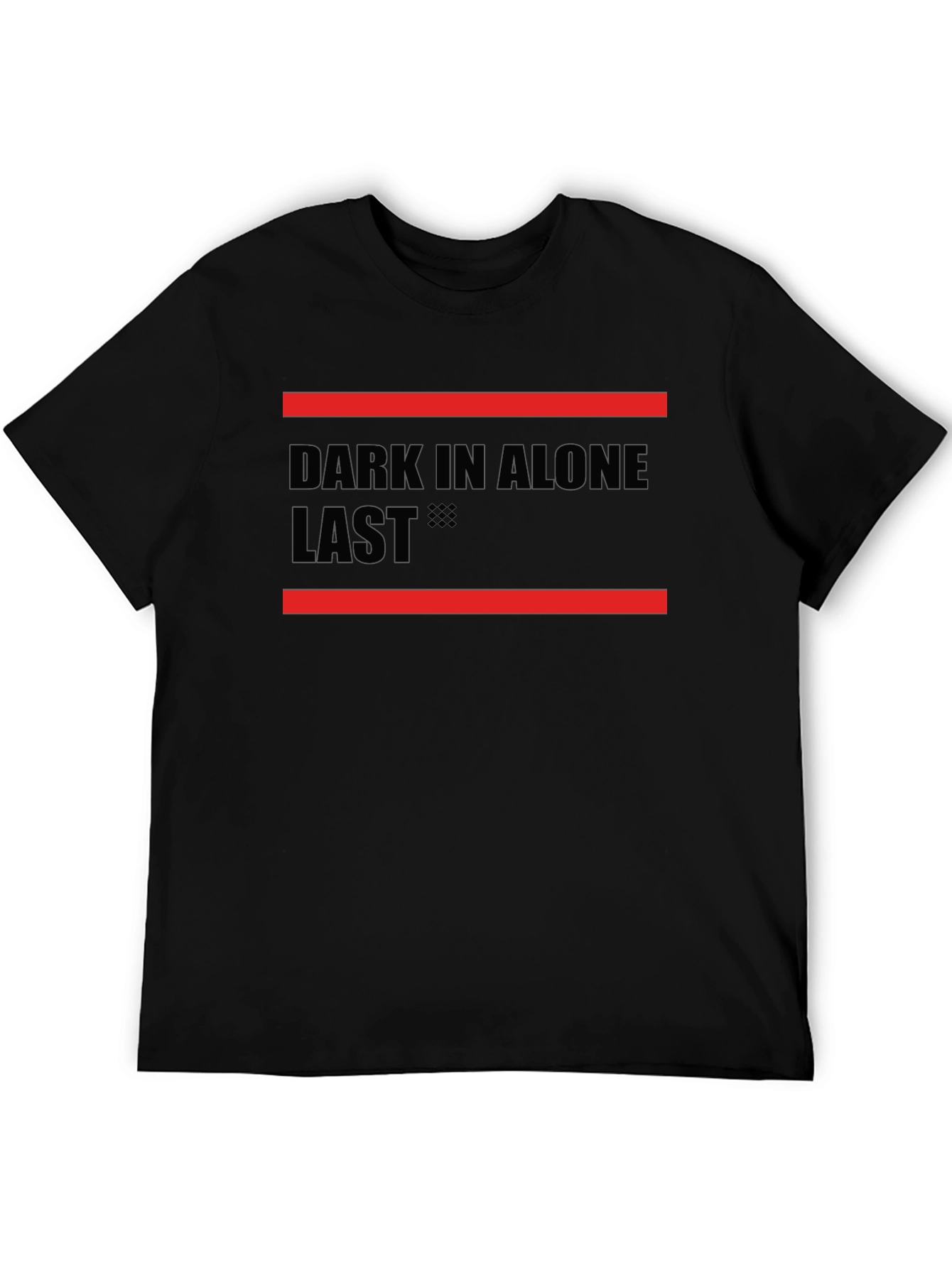 Dark In Alone Last T-Shirt - Black Crew Neck Tee