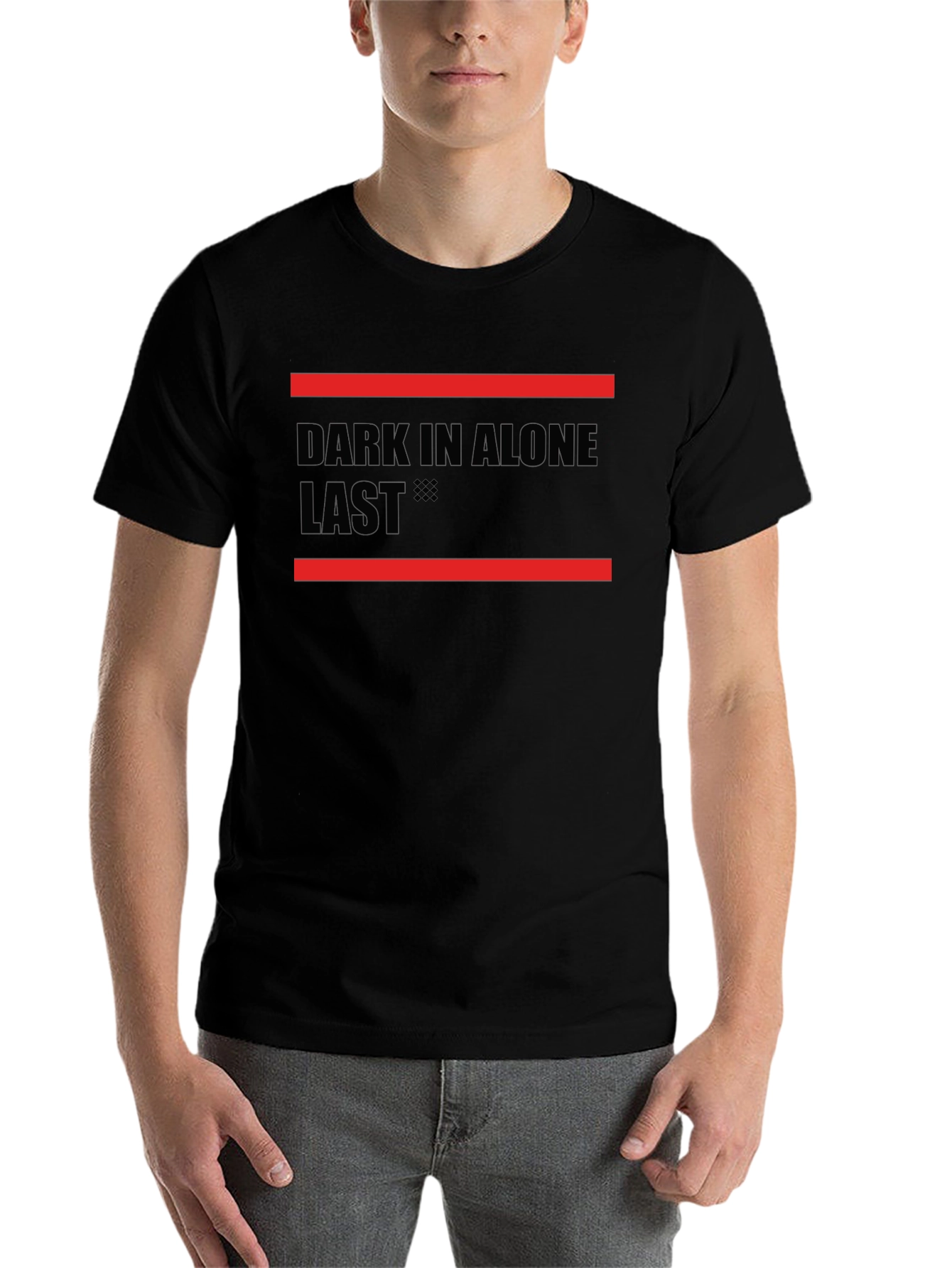 Dark In Alone Last T-Shirt - Black Crew Neck Tee
