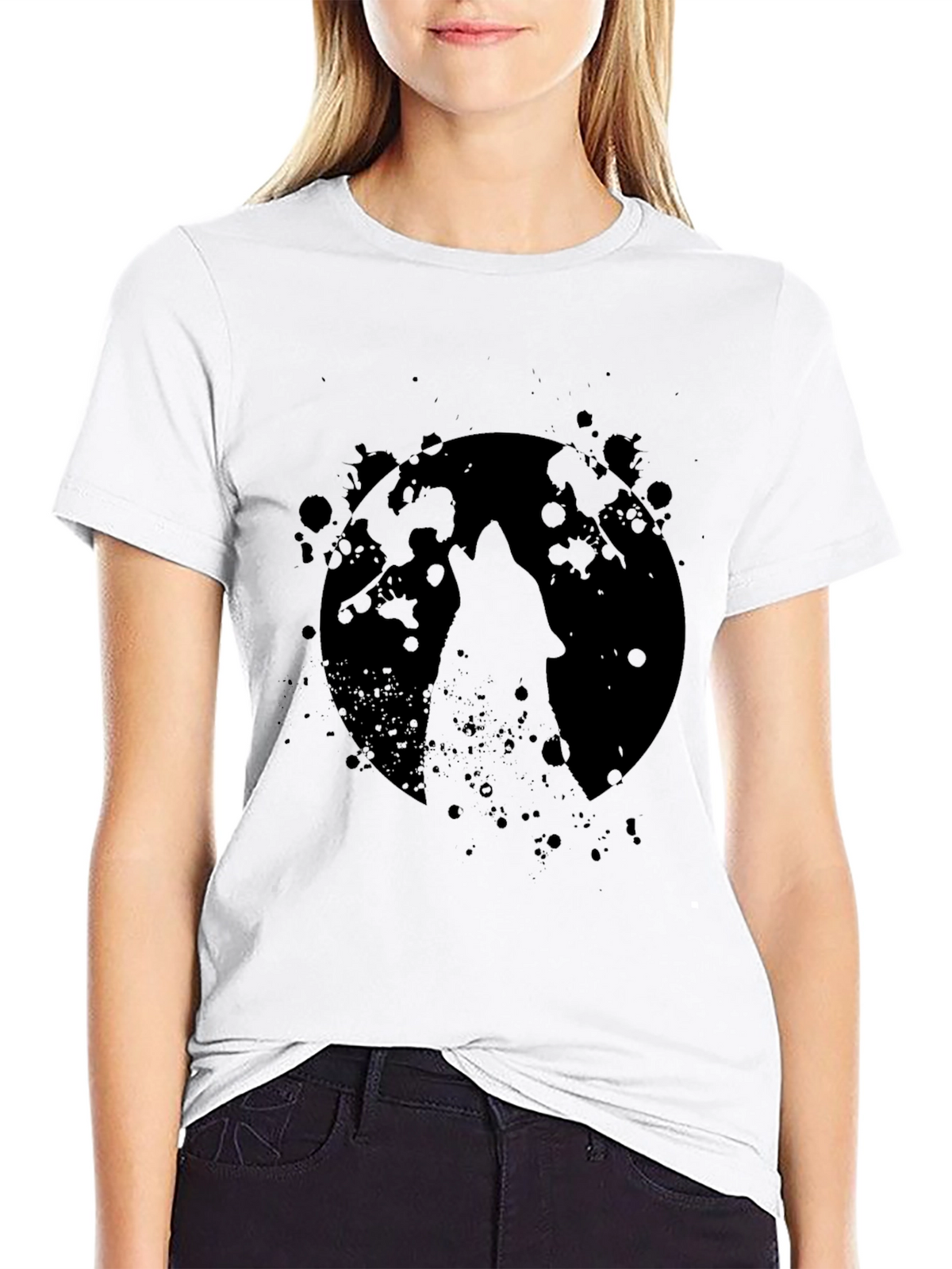 Wolf Moon Black T-Shirt - Graphic Tee