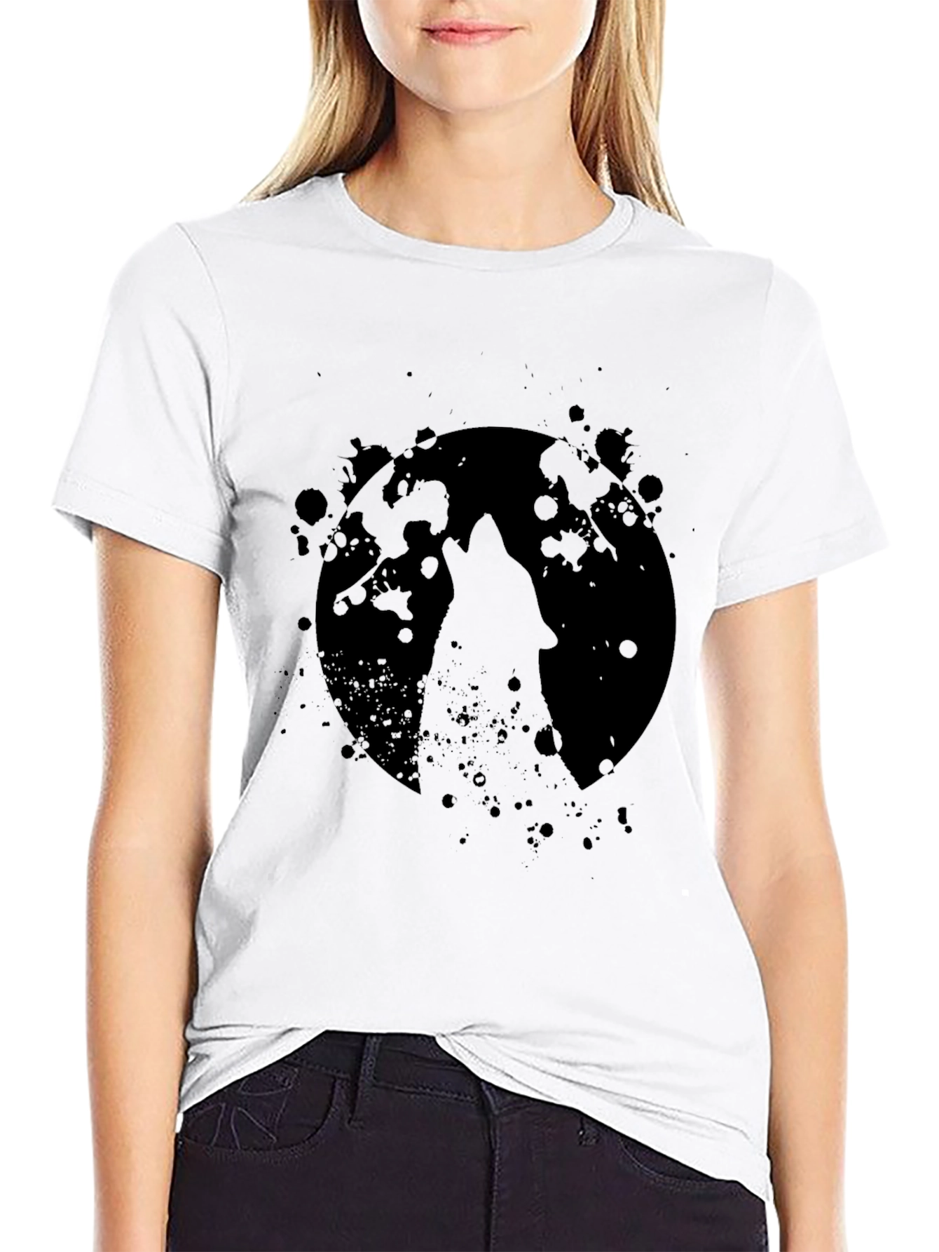 Wolf Moon Black T-Shirt - Graphic Tee