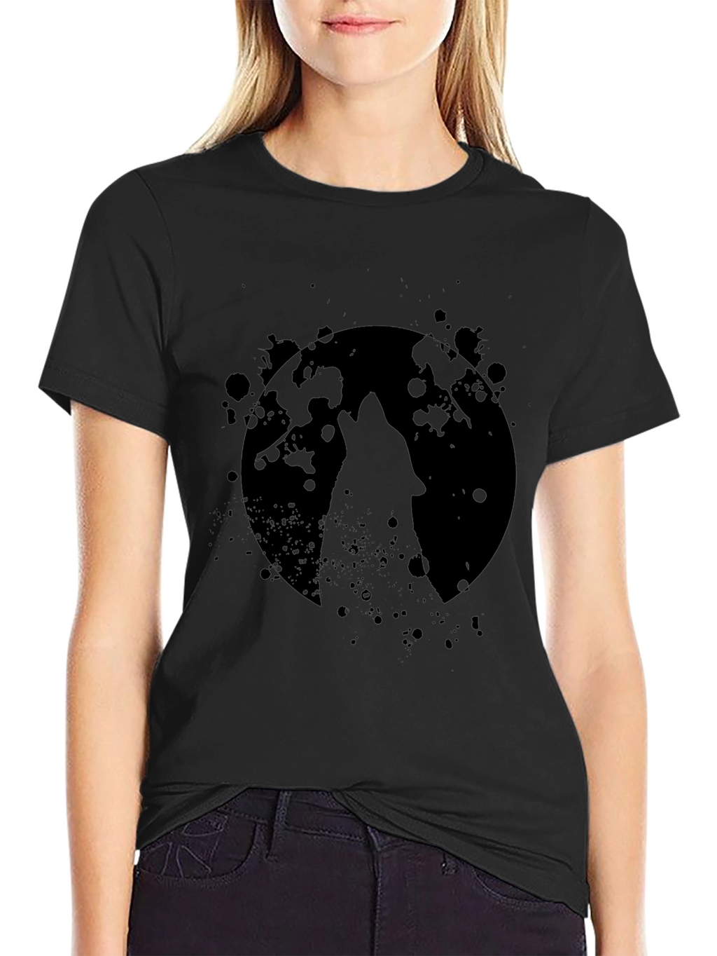 Wolf Moon Black T-Shirt - Graphic Tee