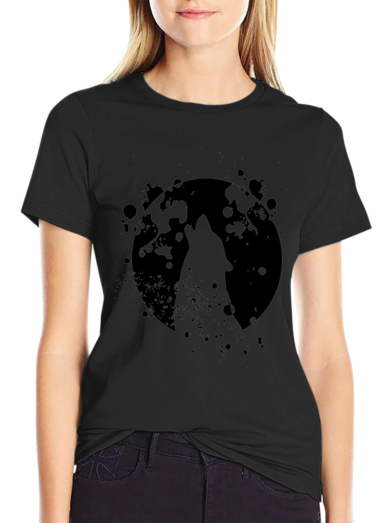 Wolf Moon Black T-Shirt - Graphic Tee
