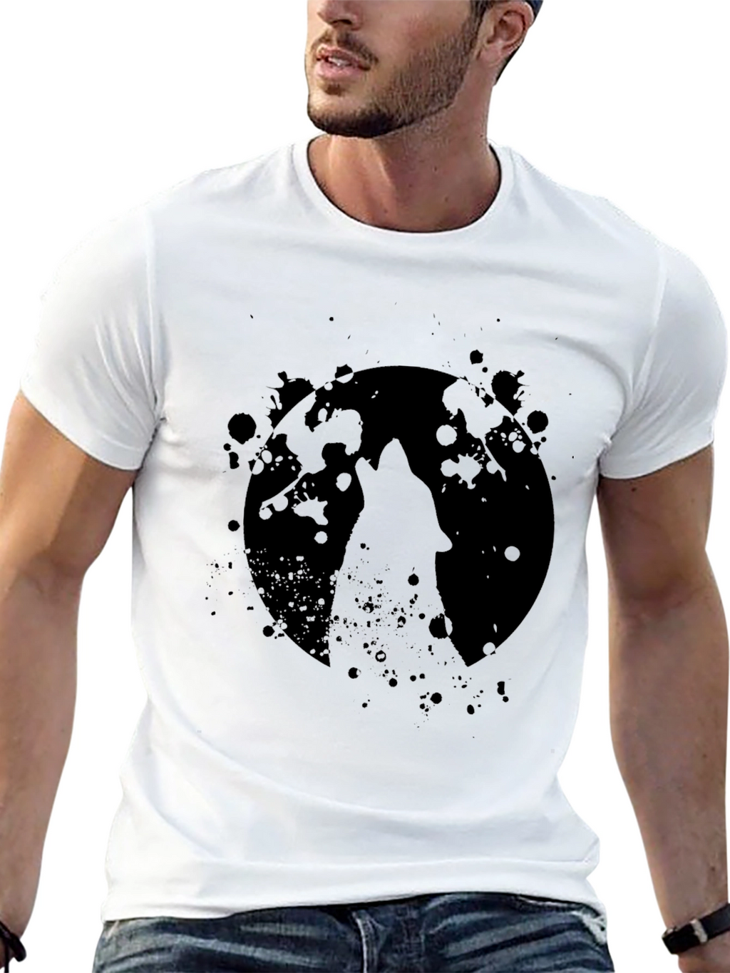 Wolf Moon Black T-Shirt - Graphic Tee