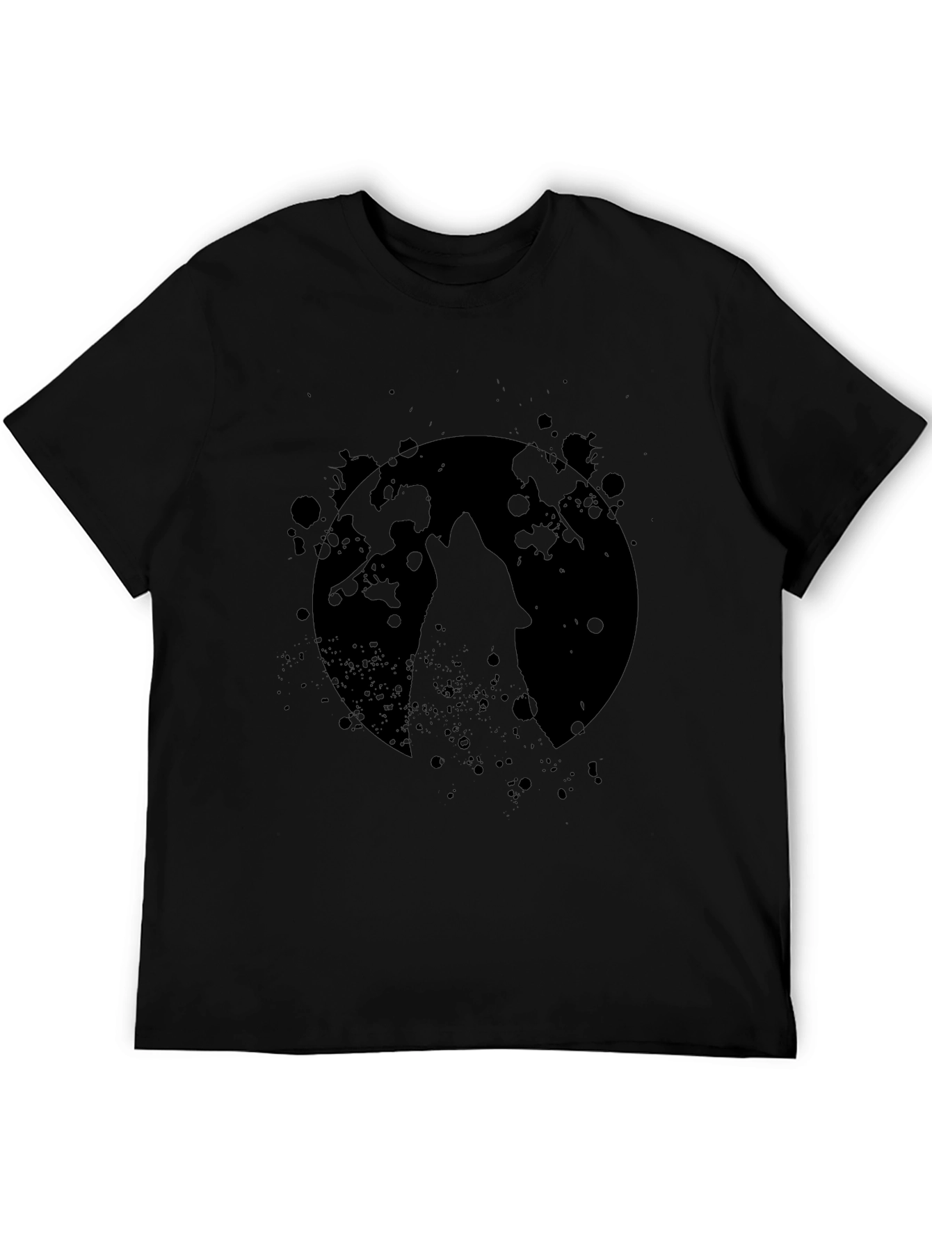Wolf Moon Black T-Shirt - Graphic Tee