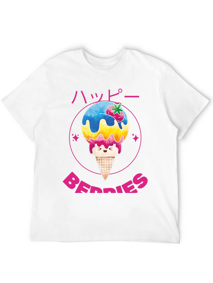 Happy Berries Ice Cream Graphic T-Shirt