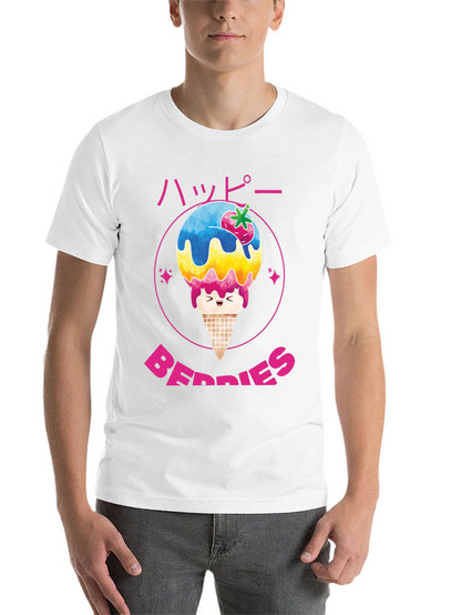 Happy Berries Ice Cream Graphic T-Shirt