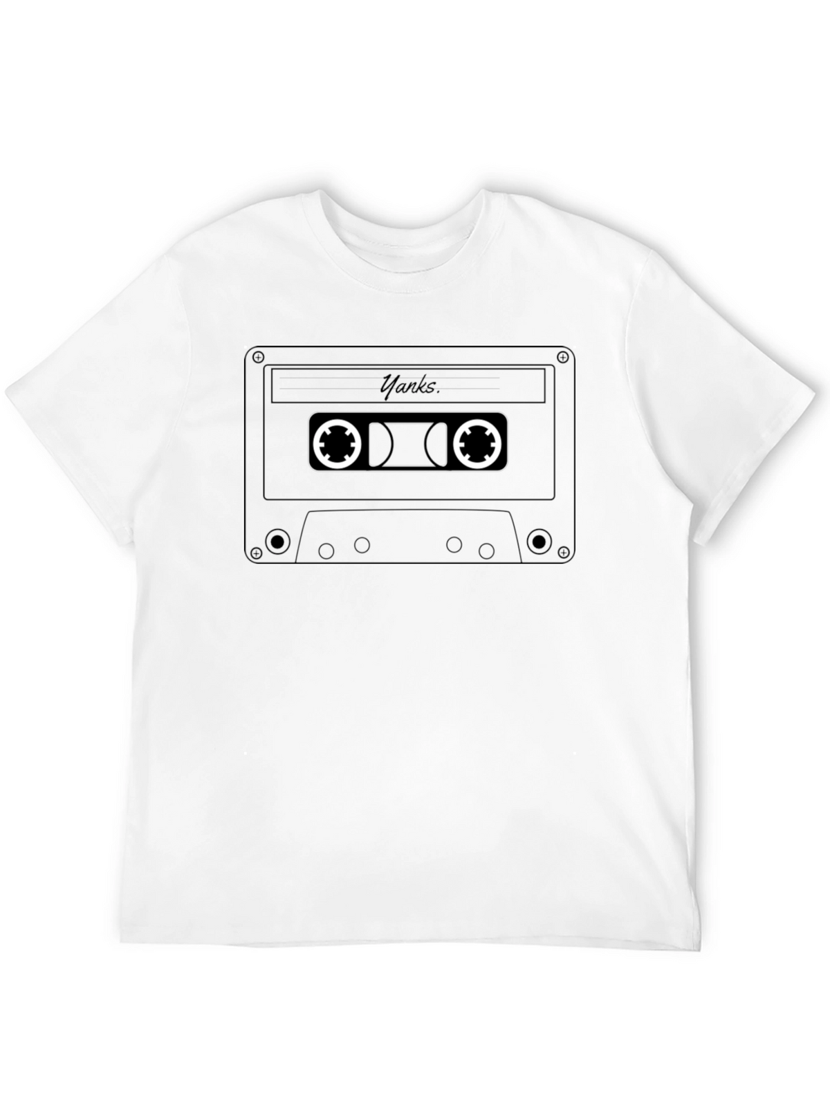 Retro Cassette Tape Graphic T-Shirt - Black