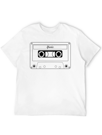 Retro Cassette Tape Graphic T-Shirt - Black