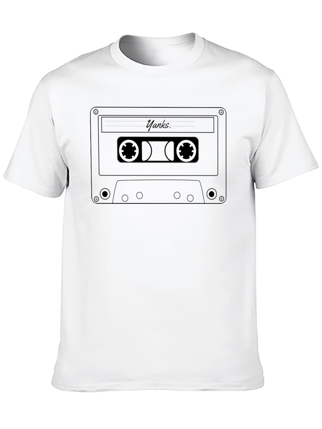 Retro Cassette Tape Graphic T-Shirt - Black