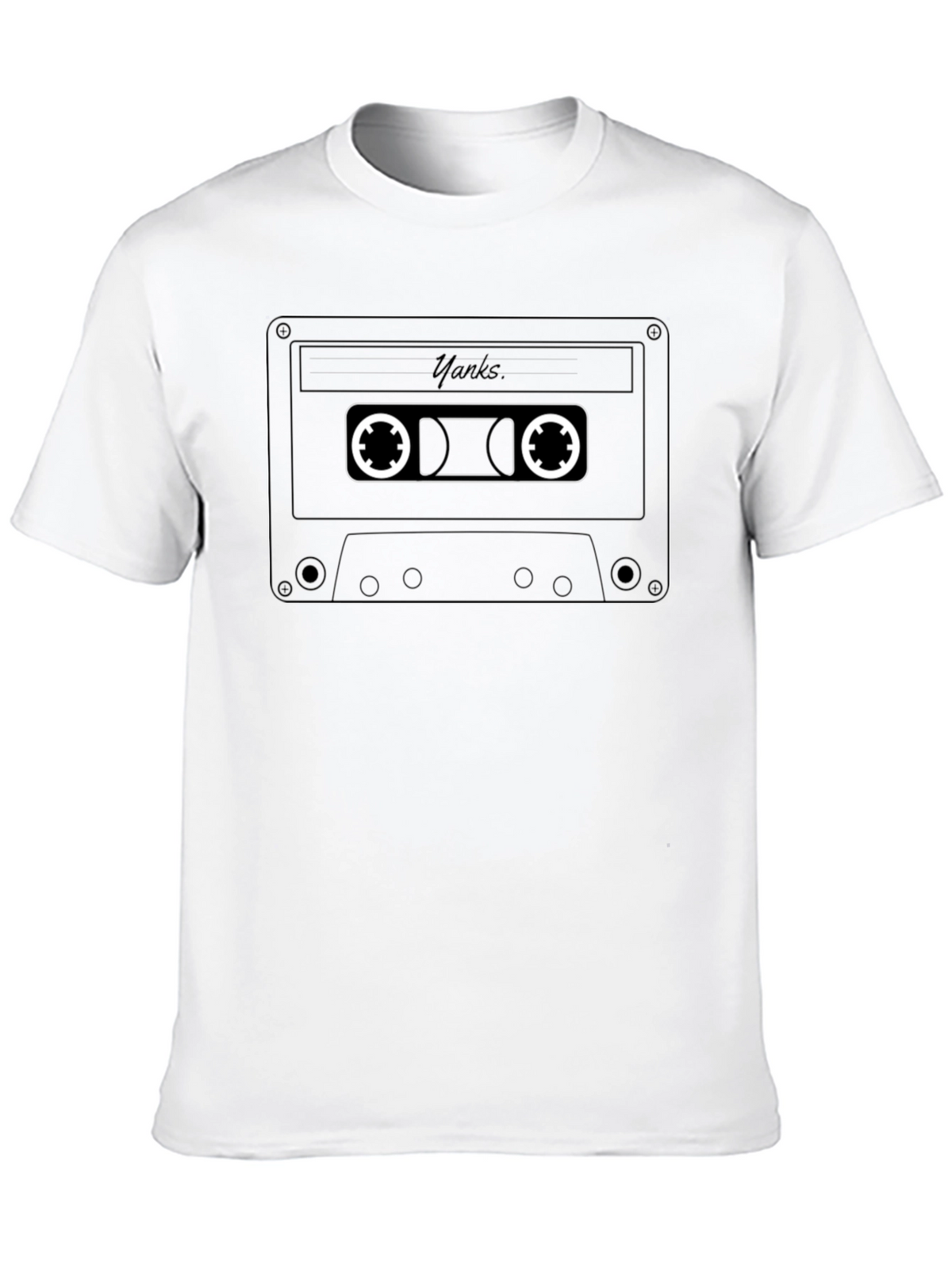 Retro Cassette Tape Graphic T-Shirt - Black