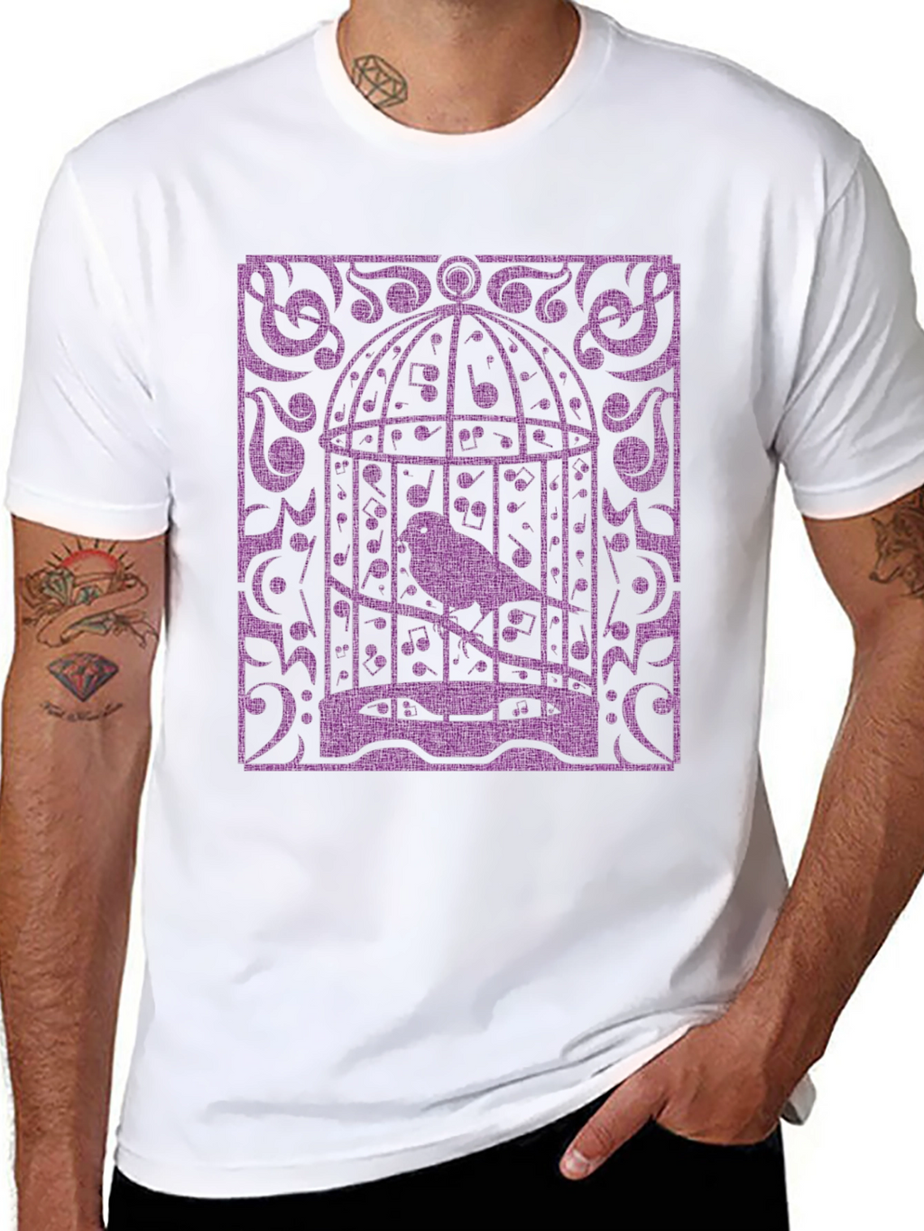 Birdcage Music Graphic Tee - Black