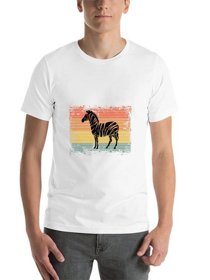 Retro Zebra Graphic T-Shirt - Cool Animal Design