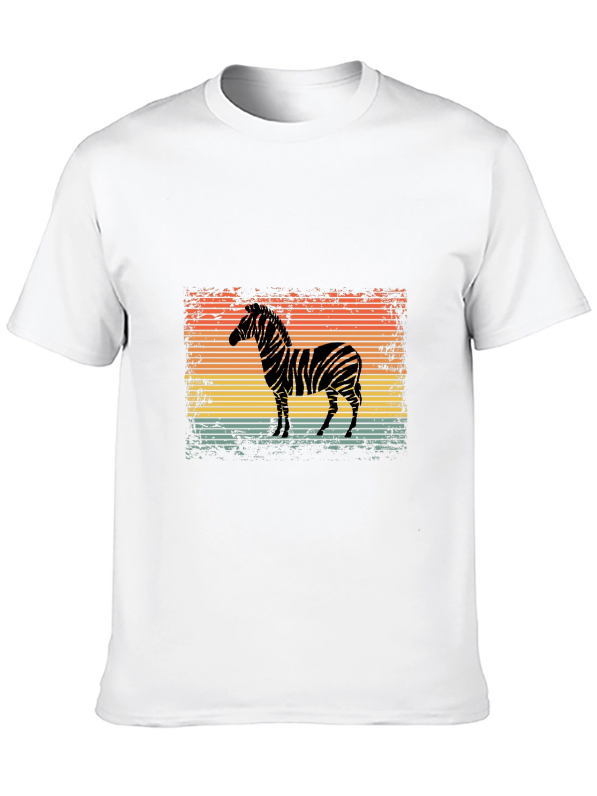 Retro Zebra Graphic T-Shirt - Cool Animal Design