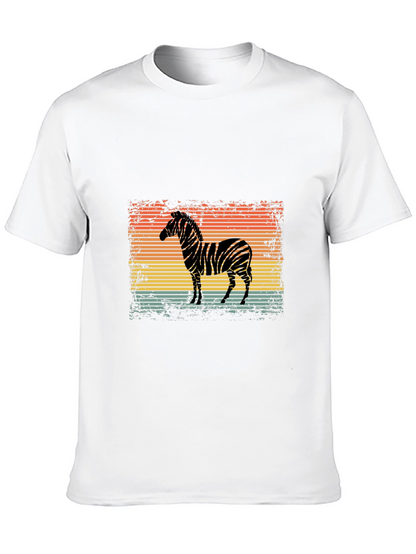 Retro Zebra Graphic T-Shirt - Cool Animal Design