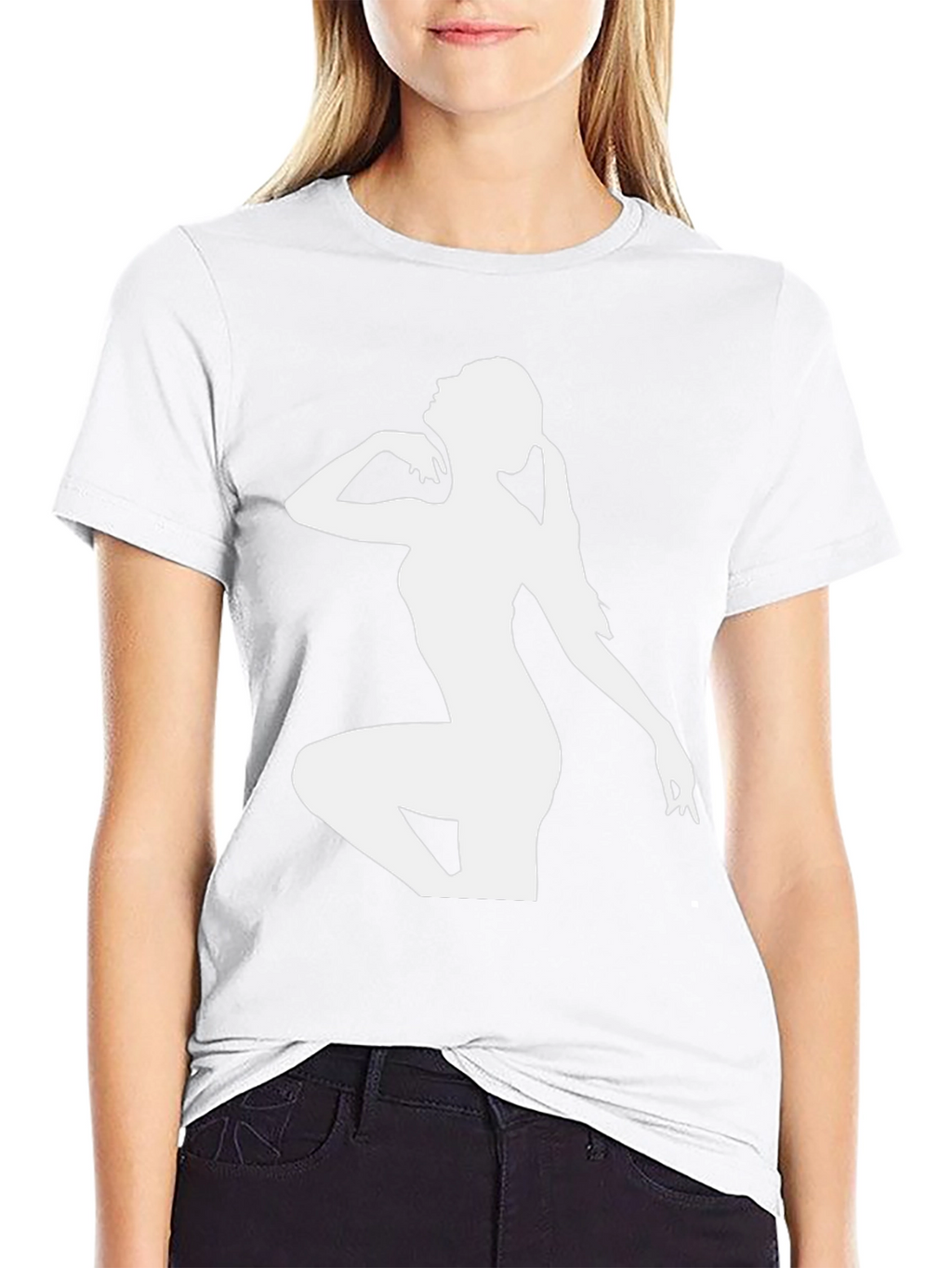 Silhouette Tee - Sleek Black Graphic T-Shirt