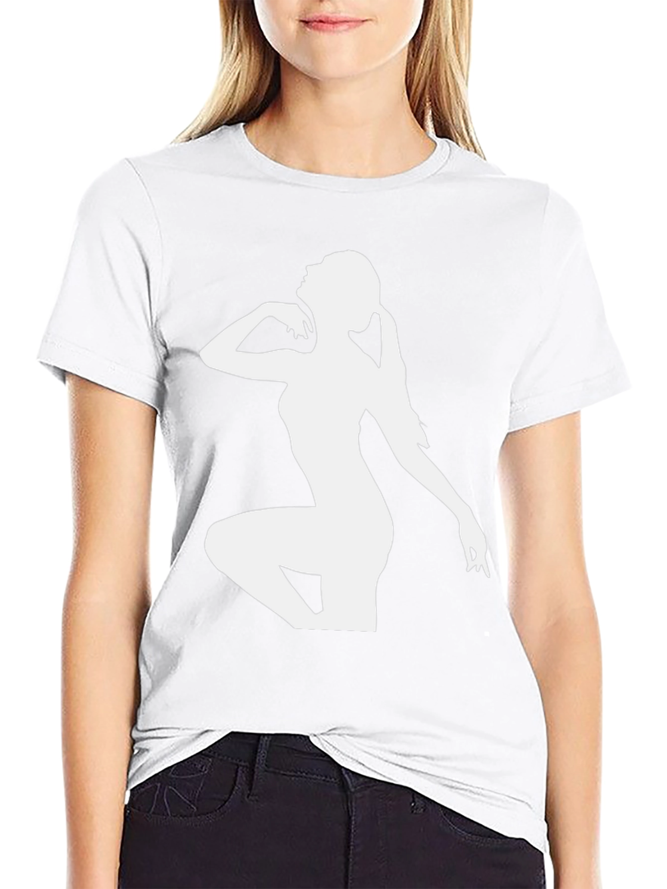 Silhouette Tee - Sleek Black Graphic T-Shirt
